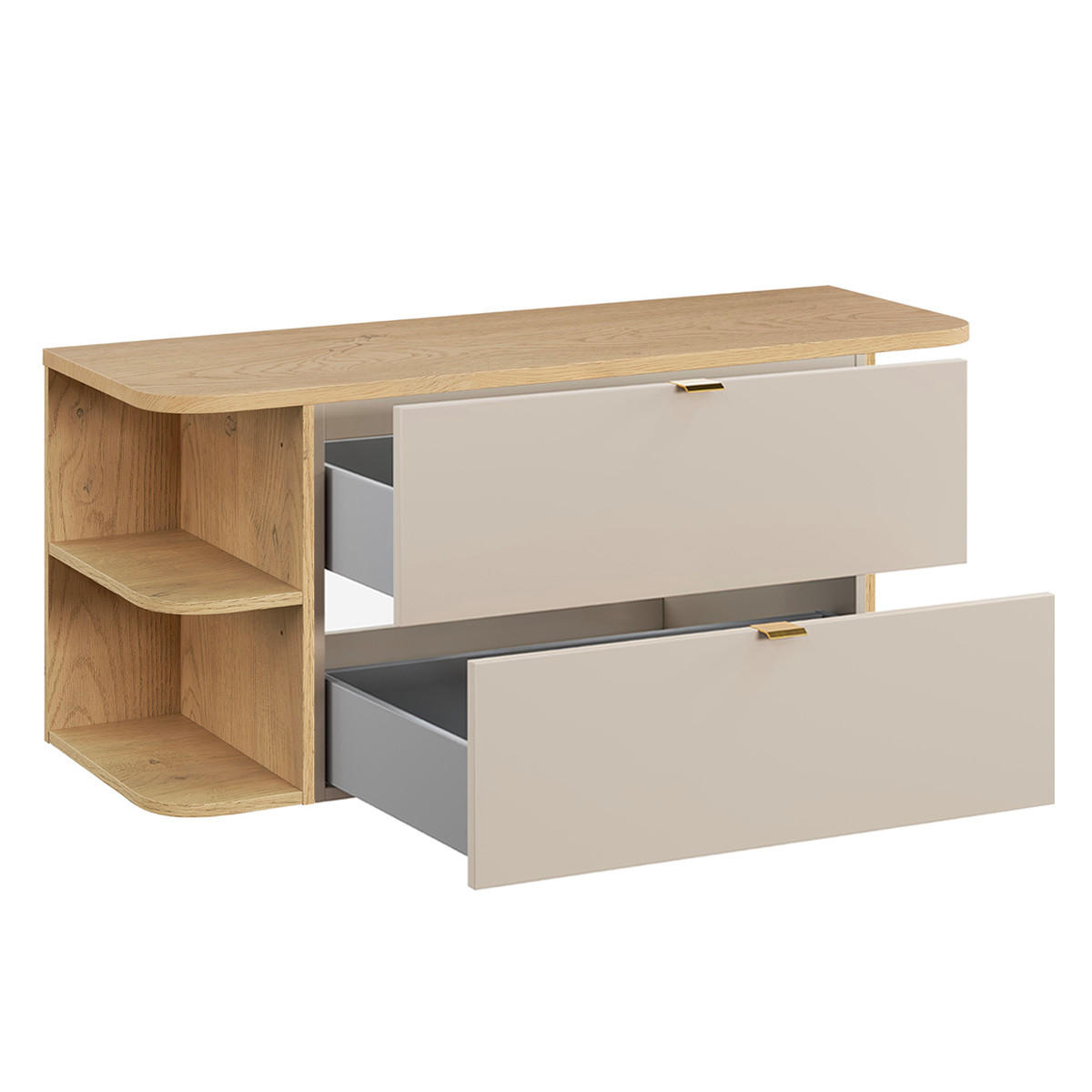 BADMÖBEL 120.4cm Azel 2er-Set Kaschmir - Beige, Holzwerkstoff (120.4/52/46cm)