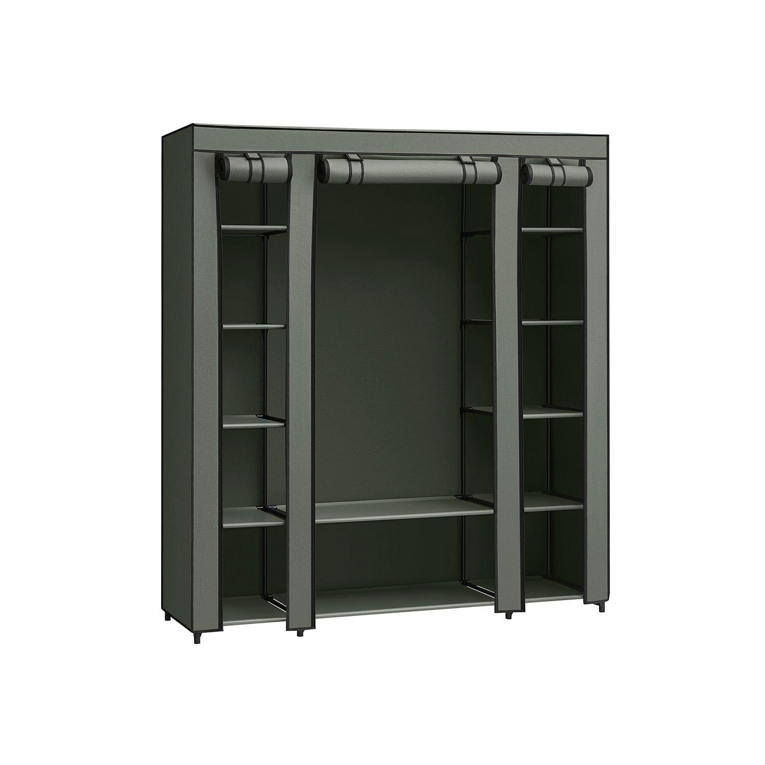 STOFFSCHRANK VICTORIA - Grün, Kunststoff (150/175/45cm) - Hansiro