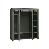 STOFFSCHRANK VICTORIA - Grün, Kunststoff (150/175/45cm) - Hansiro