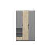 KINDERKLEIDERSCHRANK JUMI 120/193/50 cm in Grau/Eiche Artisan - Eiche Artisan/Grau, Holzwerkstoff (120/193/50cm) - Deine Möbel 24