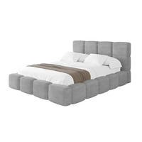 POLSTERBETT mit Bettkasten und Lattenrost, Bett mit Kopfteil, Boxbett ohne Matratze, Doppelbett mit Stauraum - NATA 120x200 Grau - Anthrazit, Holzwerkstoff/Textil (120/200cm) - ALTDECOR