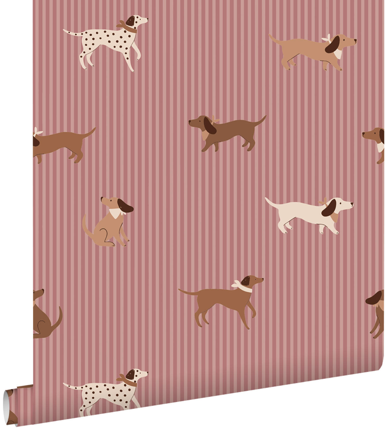 TAPETE Hunde 50 x 900 cm - Lila, Papier (50/0.1cm) - ESTAhome