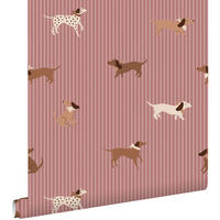 TAPETE Hunde 50 x 900 cm - Lila, Papier (50/0.1cm) - ESTAhome