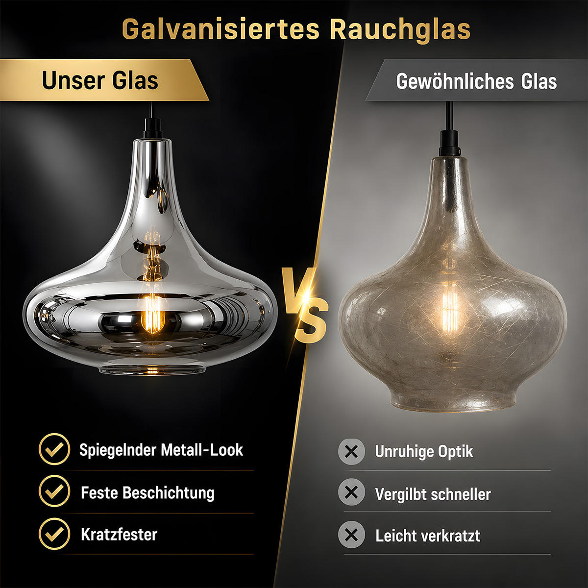 PENDELLEUCHTE Nythral 104/30/150 cm - Schwarz, Glas/Metall (104/30/150cm) - ZMH