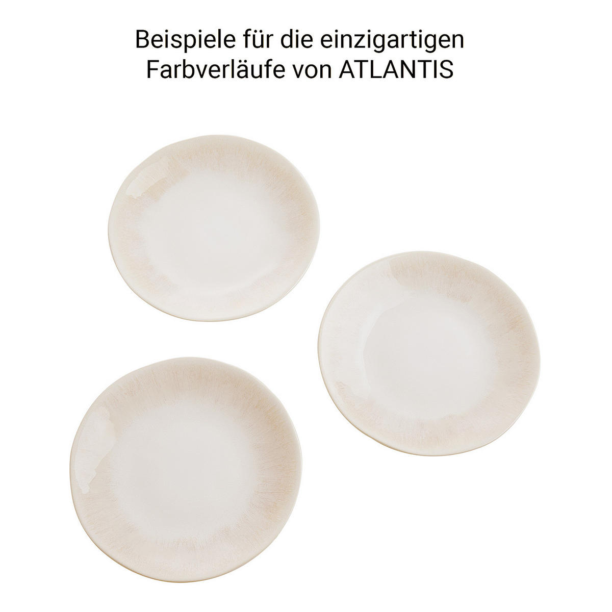 TELLER 4er-Set Atlantis 23 cm - Beige, Keramik (23/23/3cm) - Butlers