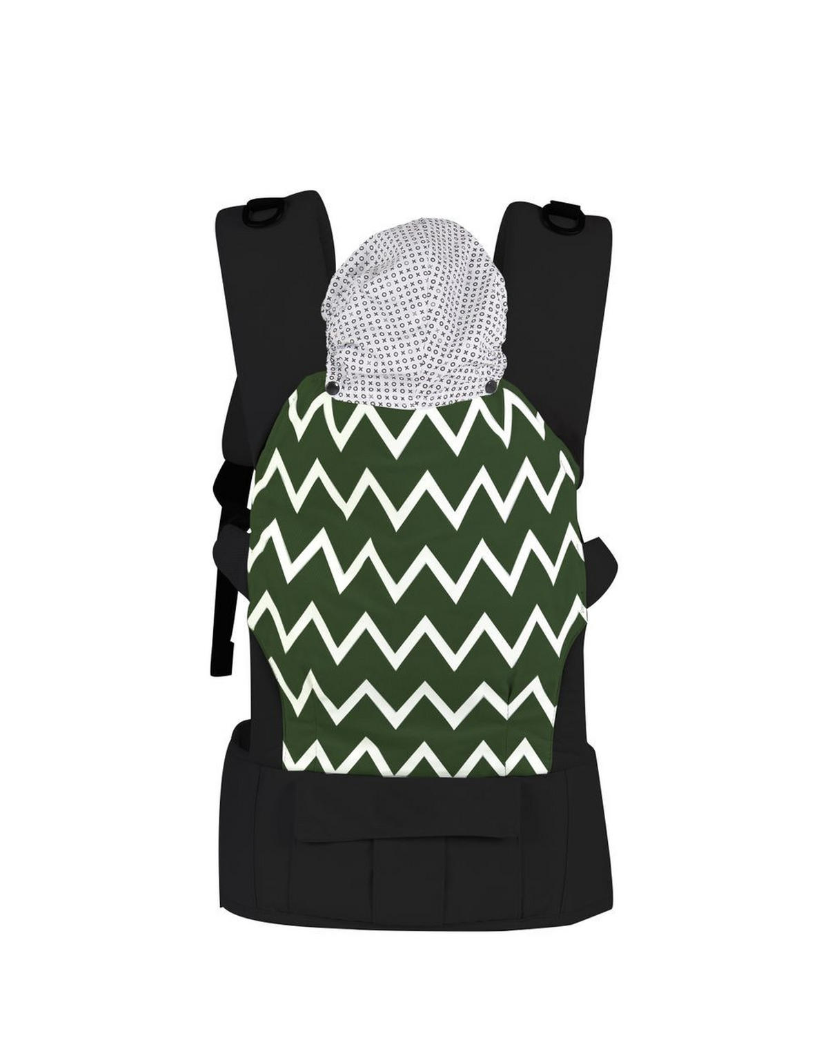 BABYTRAGE Explorer 3 in 1 grün Bauchtrage, Rückentrage, 3 Tragepositionen, Kopfstütze, Baumwolle - Grün, Textil (9/40/28cm) - Cangaroo