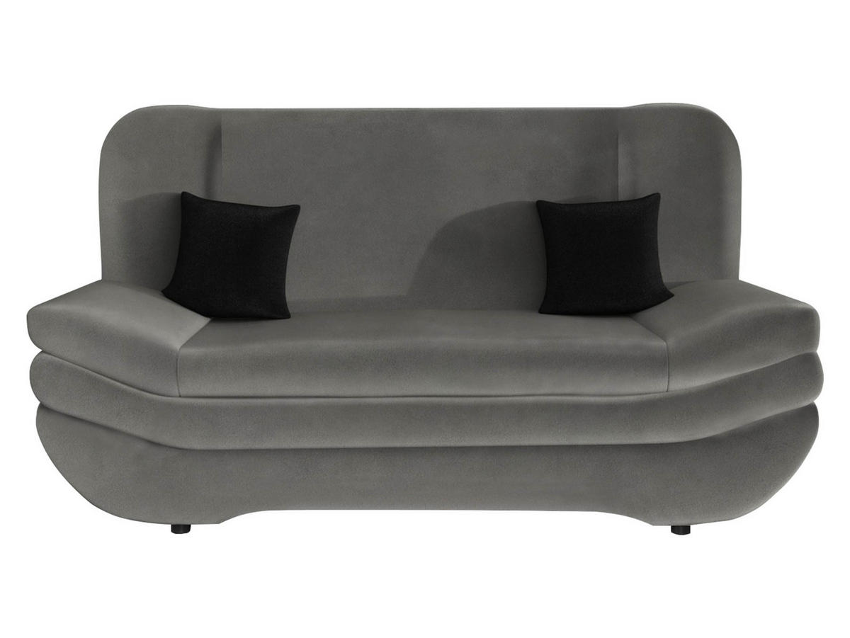 SCHLAFSOFA Weronika - Schwarz/Graphitfarben, Holz/Kunststoff (200/95/90cm) - MIRJAN24