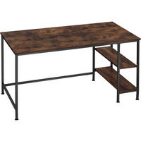 SCHREIBTISCH Donegal,140 x 60 x 76,5 cm,Industrial Holz dunkel, rustikal - Rostfarben, Holz (140/60/76.5cm) - tectake