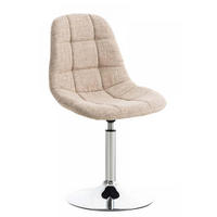 DREHSTUHL Stoff creme - Chromfarben/Creme, Textil/Metall (48/84/52cm) - CLP