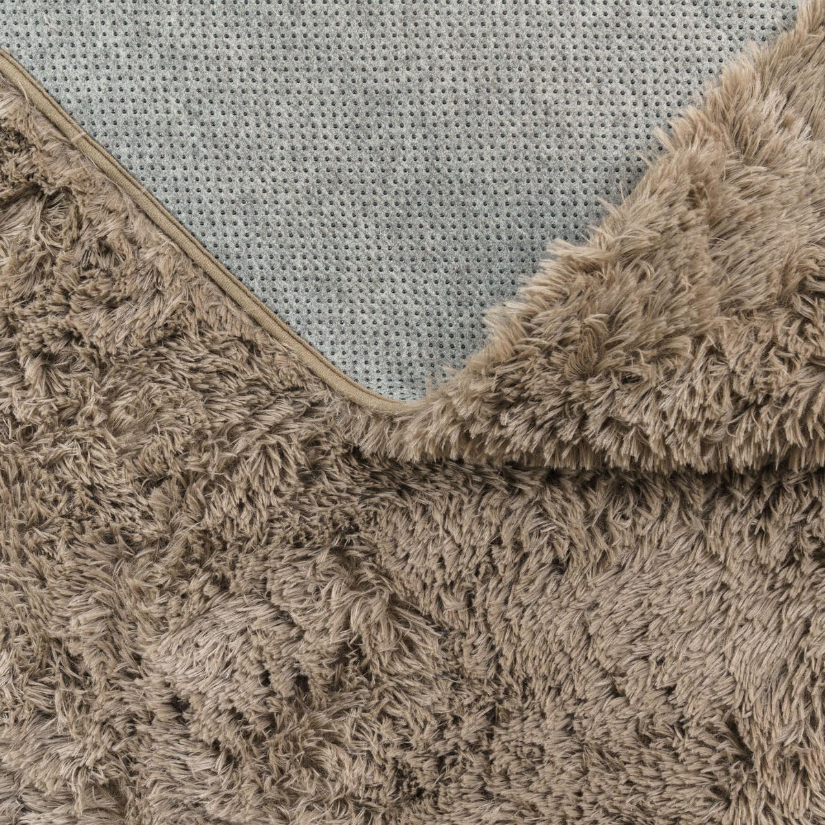 HOCHFLORTEPPICH Taupe 140 x 200 cm - Taupe, Kunststoff (140/200cm) - TT Home