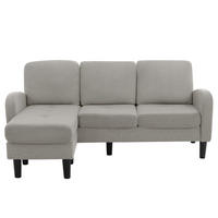 ECKSOFA 166 x 118 x 77 cm in Grau mit Chaiselongue - Grau, Kunststoff/Textil (118/116cm) - KOMHTOM