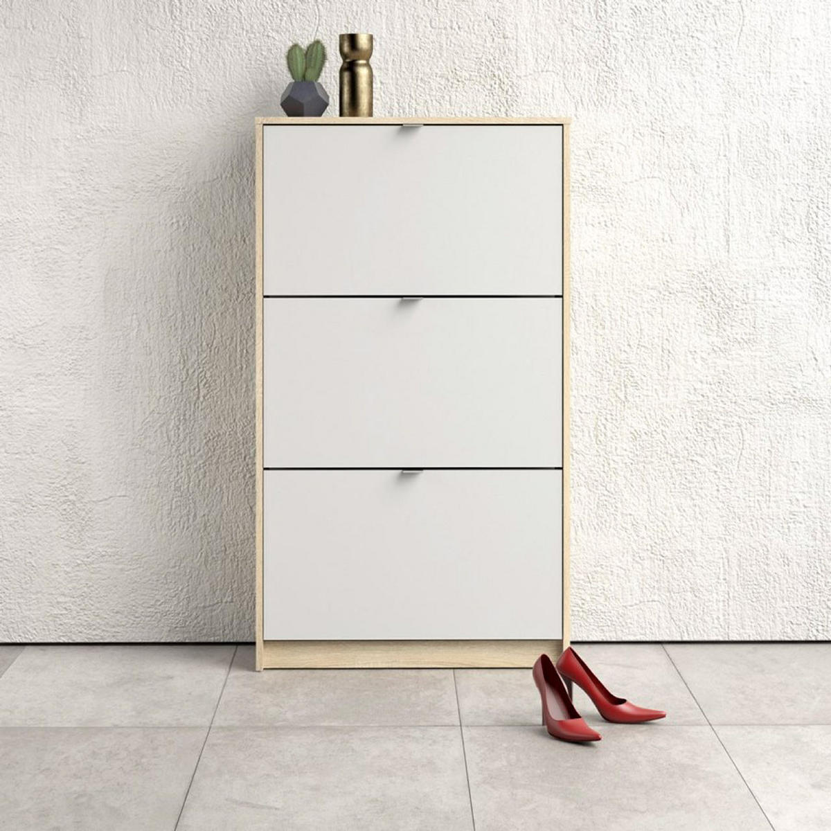 SCHUHKIPPER Eiche Dekor - Eiche Wotan, Holzwerkstoff (70/124/24cm) - ebuy24