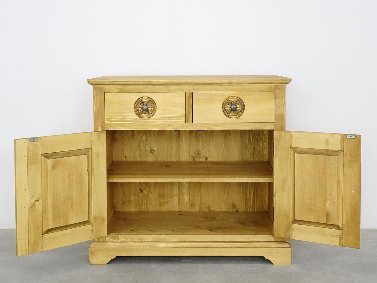 KOMMODE aus Massivholz JAGNA - Honig, Holz (92/85/46cm) - Seart
