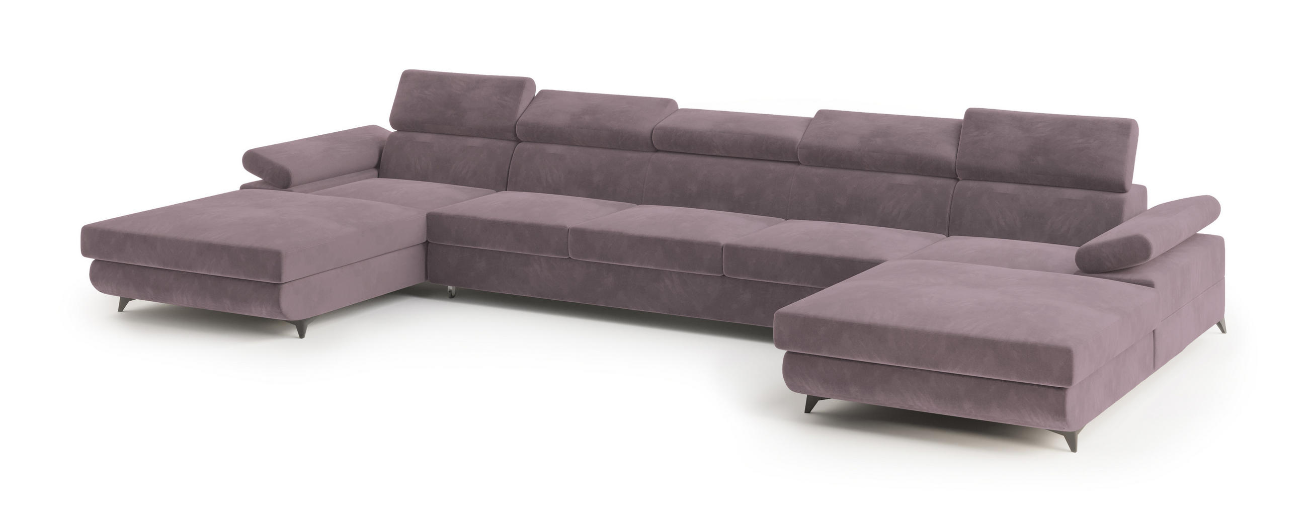 Masseno Wohnlandschaft Lila 410x89x190 cm
