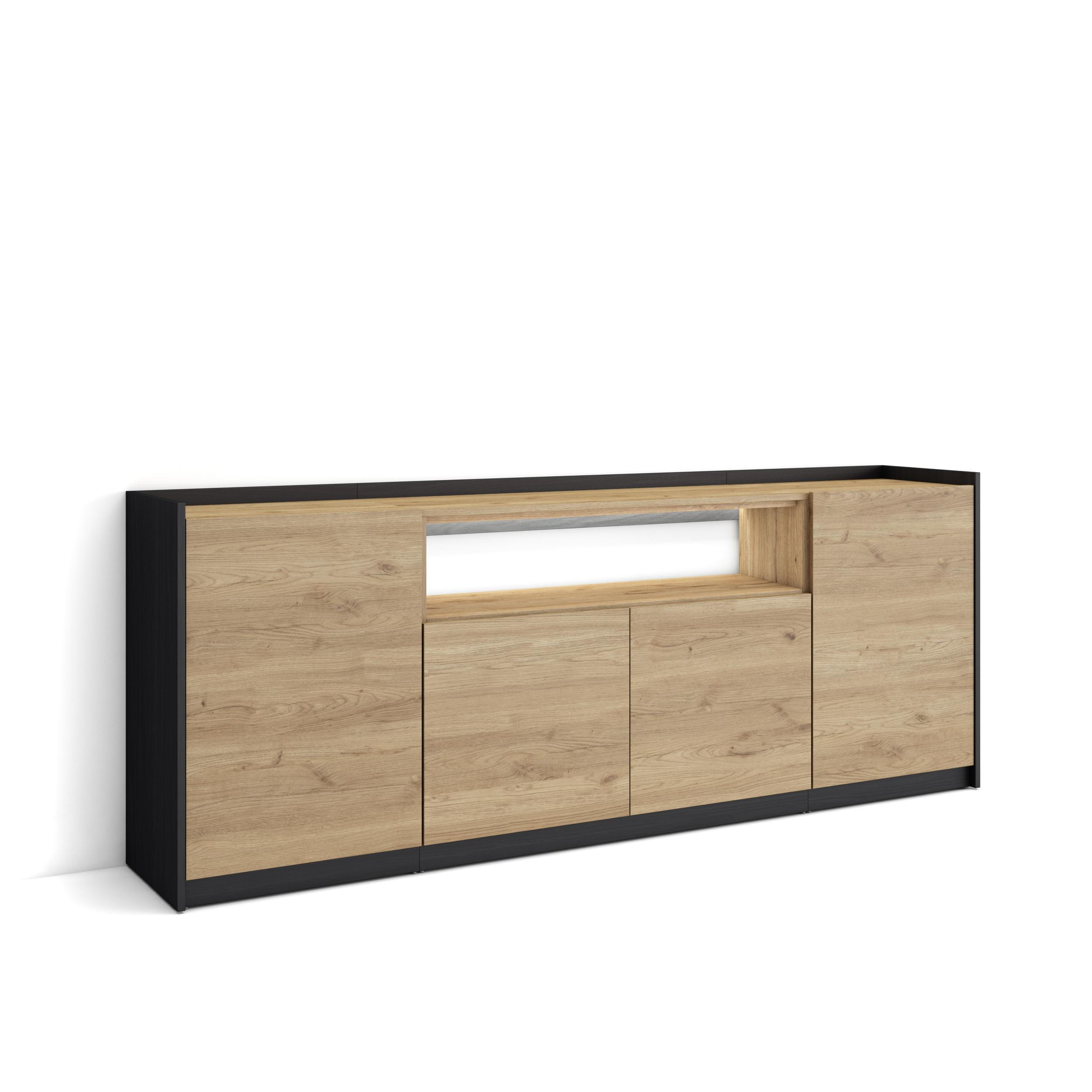 Skraut Home Sideboard, Eiche 207x80x37 cm