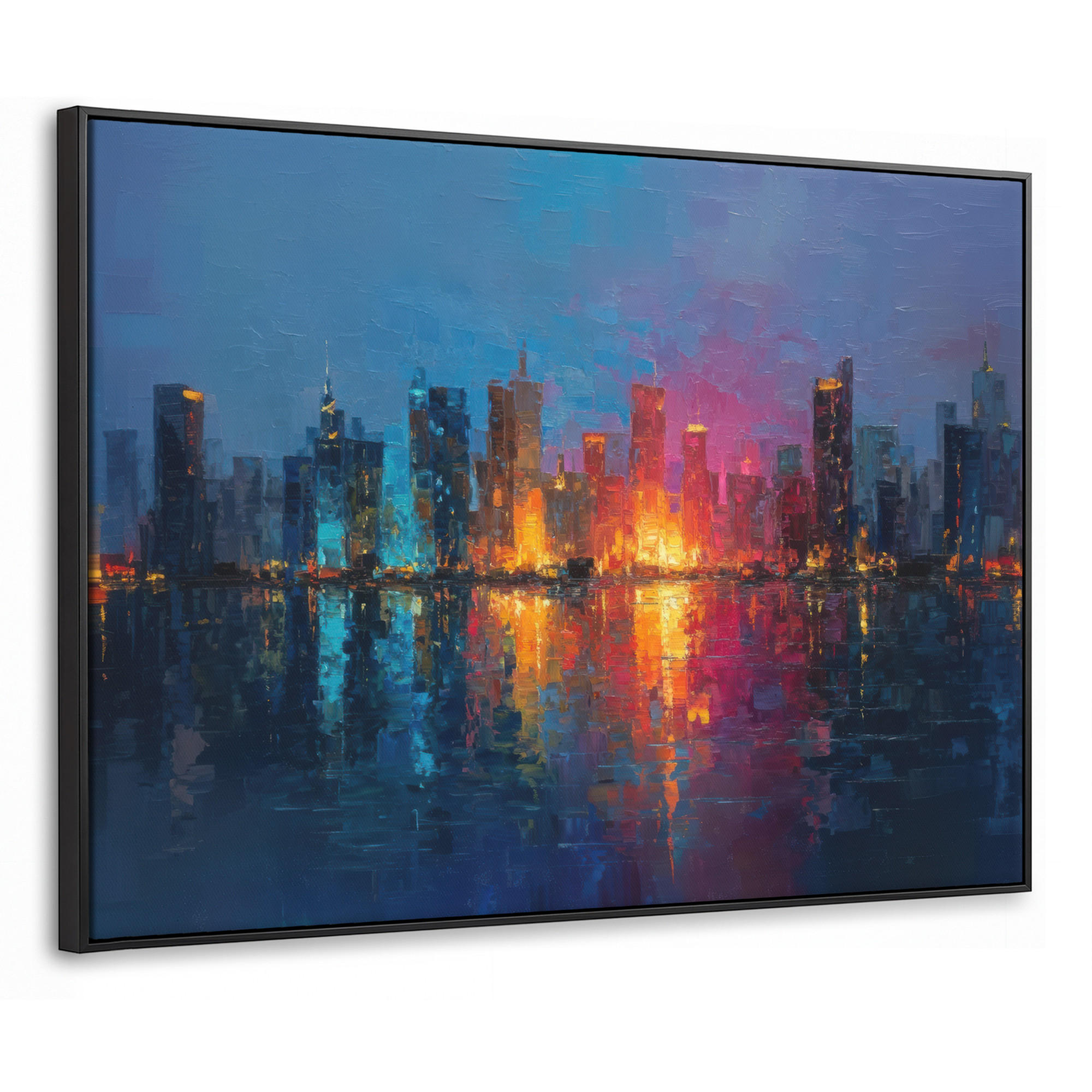 MuchoWow Leinwand Blau 100x70 cm