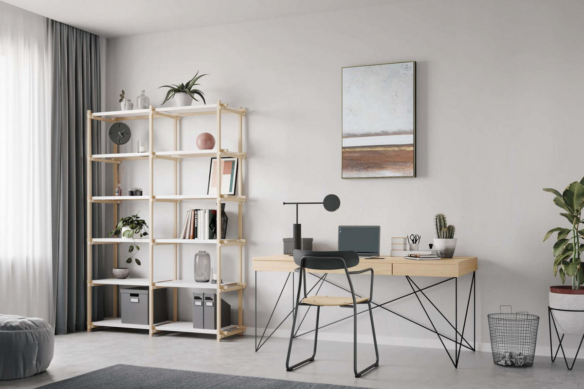 OLEJOMAĽBA 60/90 cm, Zvieratá - hnedá/biela, drevo/textil (60/90cm) - KUNSTLOFT