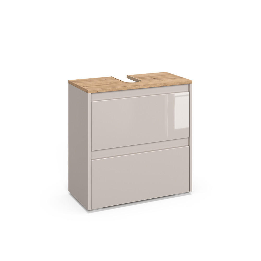 DOLNÍ SKŘÍŇKA POD DŘEZ Majest Kašmír/Řemeselné - kašmírová/světle šedá, kompozitní dřevo (60.1/62/30.1cm) - Vicco