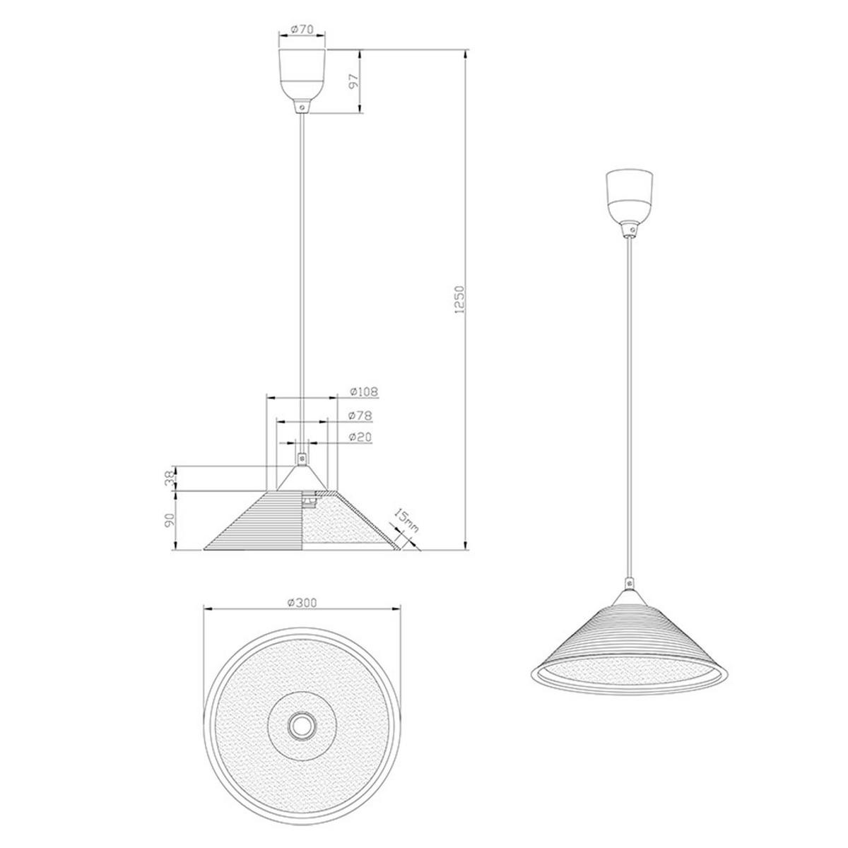 HÄNGELEUCHTE Weiß Metall - Weiß, Glas (30/30/125cm)