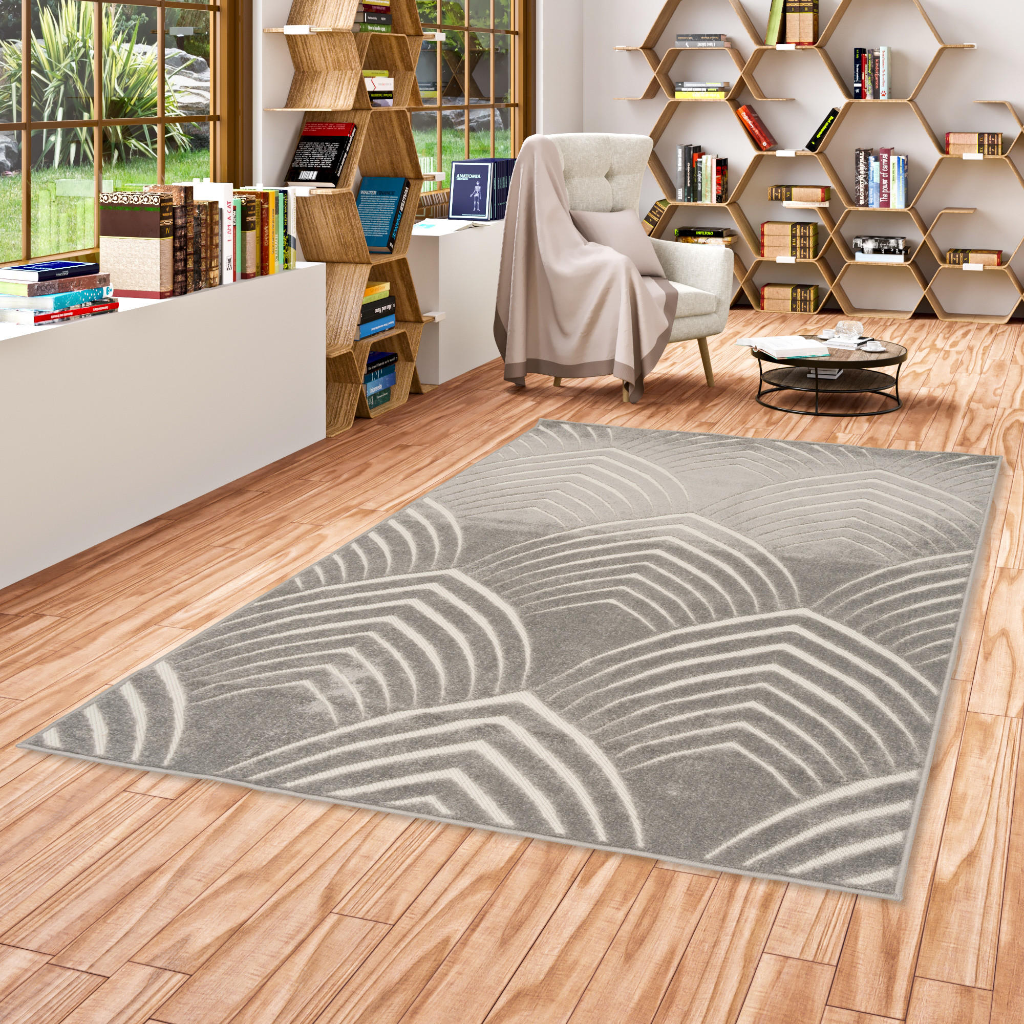 FLACHGEWEBE TEPPICH SEVILLA - Grau, Textil (200/290cm) - Pergamon