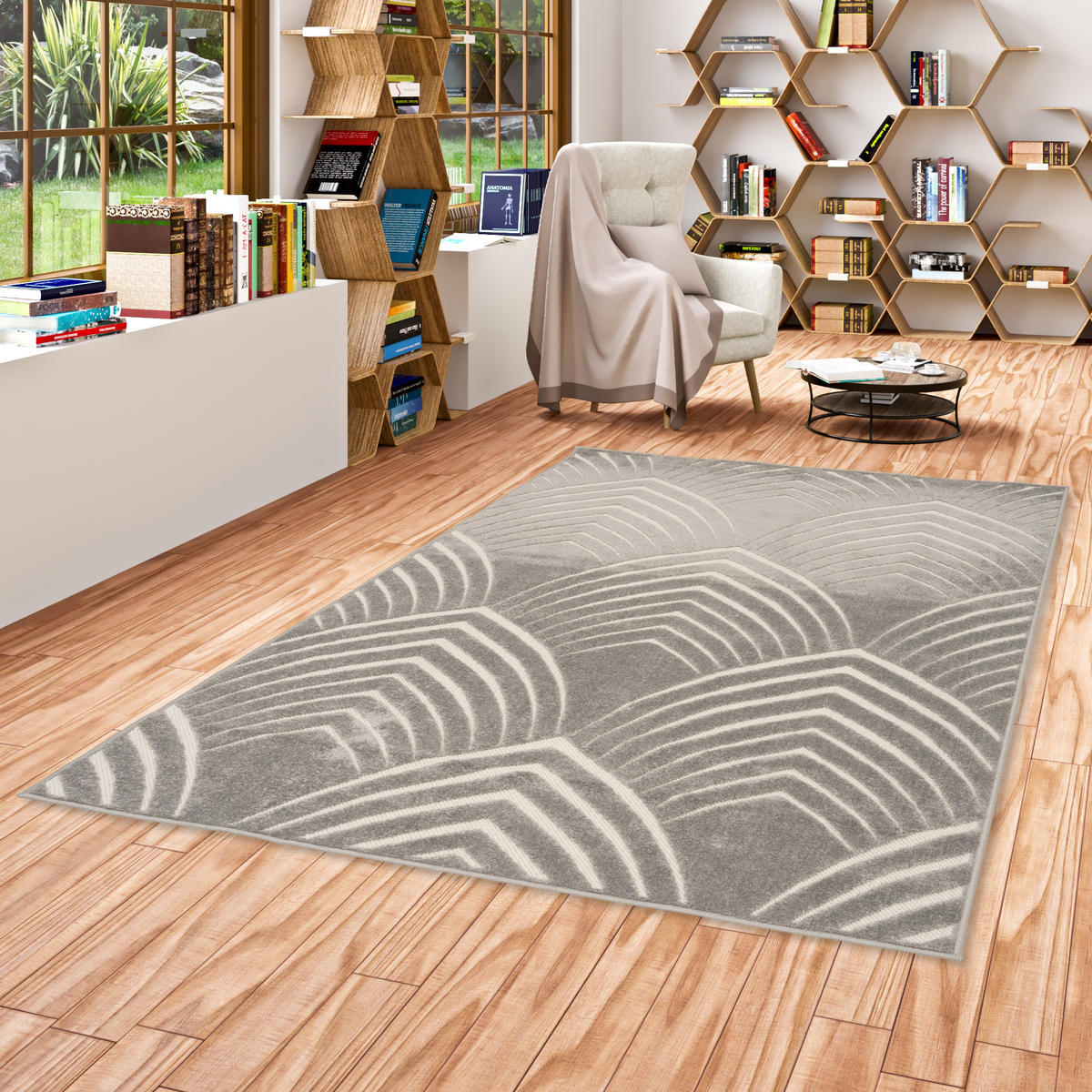 FLACHGEWEBE TEPPICH SEVILLA - Grau, Textil (200/290cm) - Pergamon