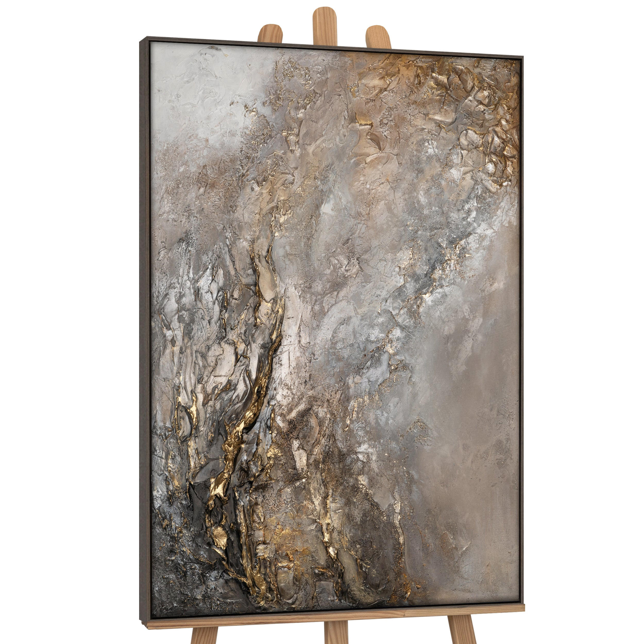 GEMÄLDE Universum Schattenfugenrahmen Grau 140x100 cm - Grau, Holz (140/100cm) - YS-art gallery