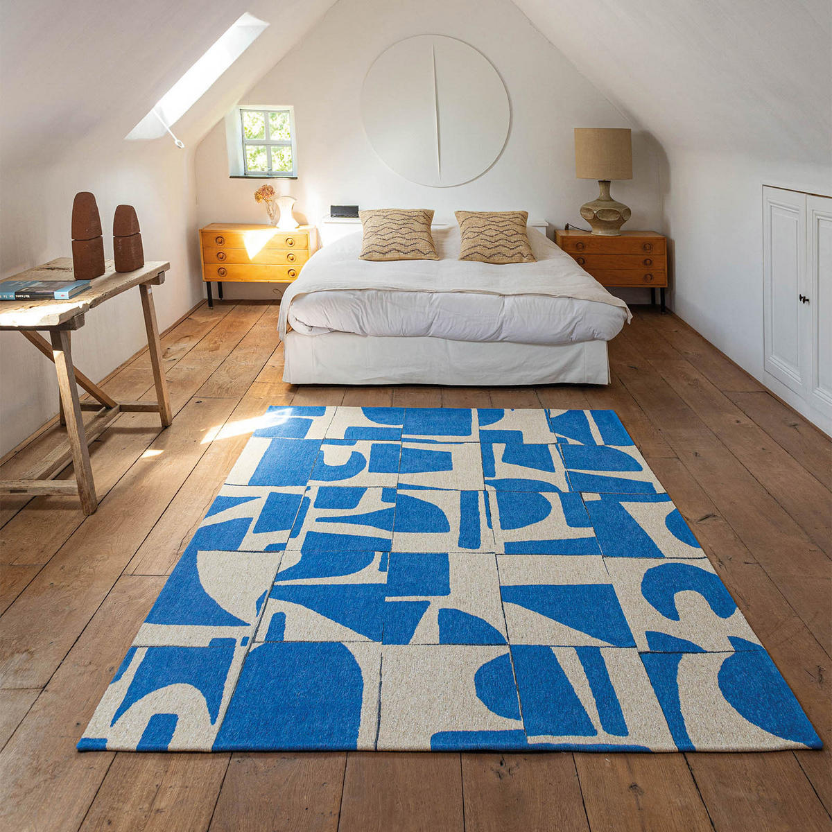 TEPPICH Flachgewebe BELL FLOWER Blau 240x340 cm - Blau, Textil (240/340cm) - Novatrend