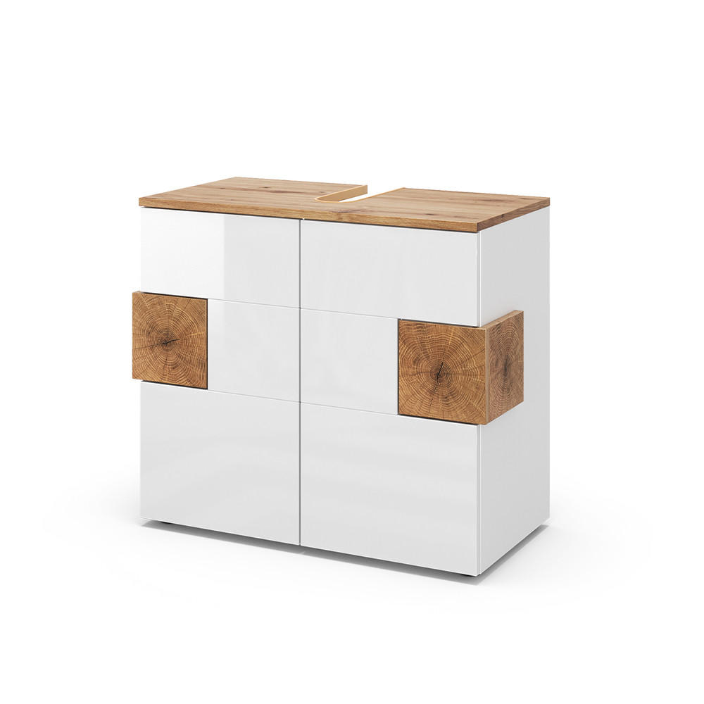 TV&Auml;TTST&Auml;LLSUNDERSK&Aring;P Eden Vit h&ouml;gblank 73.1x64 cm Vit h&ouml;gglans 64/73.1/37 cm
