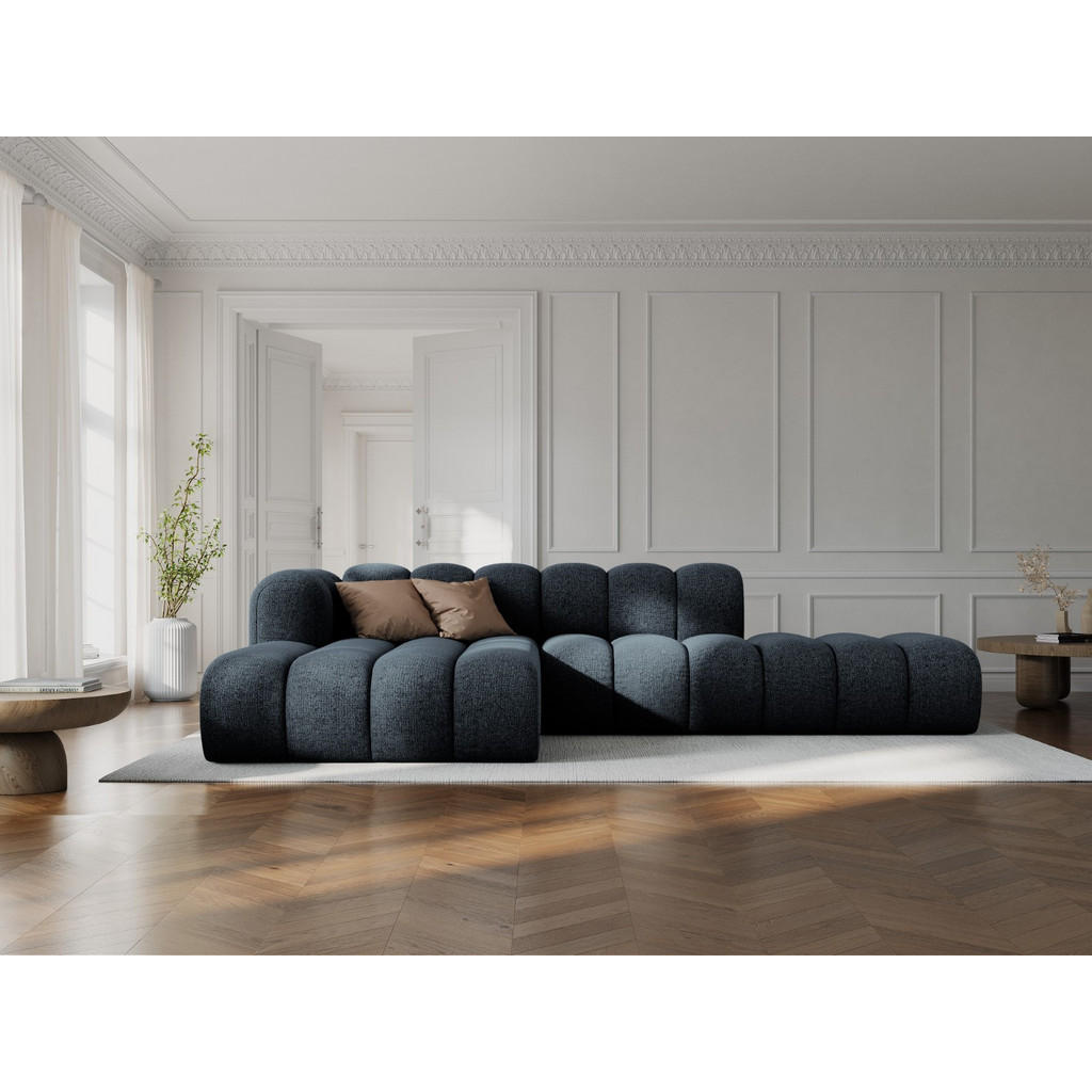 Thumbnail - Micadoni Ecksofa, Dunkelblau, Textil, 5-Sitzer, L-Form, 299x177 cm, Hergestellt in Europa, Oeko-Tex®, Wohnzimmer, Sofas ...