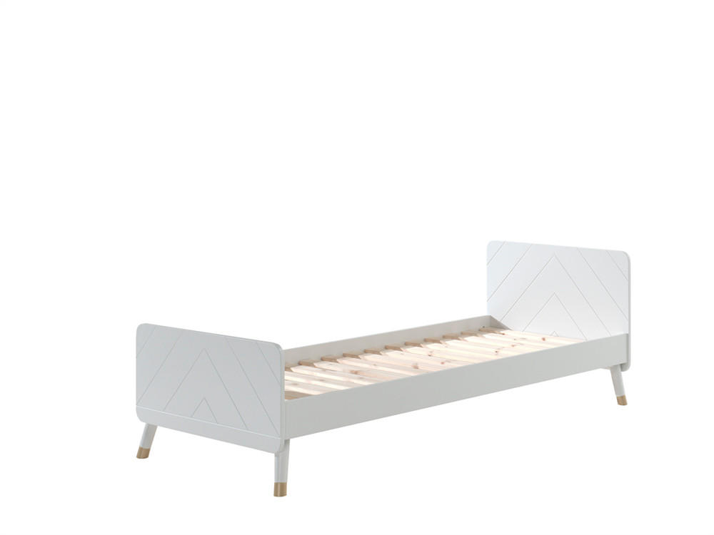 KINDERBETT BILLY Weiß 95x204x74 cm - Weiß, Holz - FURNLUX