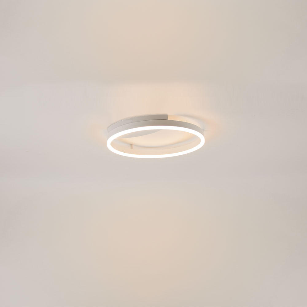 LED-WAND-/DECKENLAMPE Ring Weiß Ø 40cm - Weiß, Metall (40/40/5.5cm) - s.luce