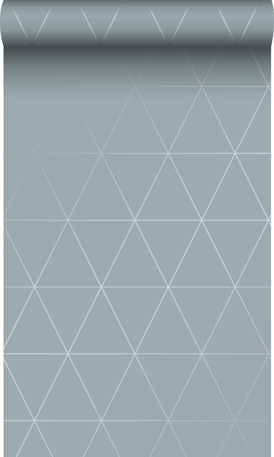 TAPETE grafische Dreiecke 53 cm x 10.05 m - Blau, Papier (53/1000cm) - Origin Wallcoverings