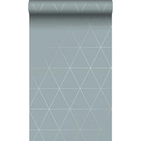 TAPETE grafische Dreiecke 53 cm x 10.05 m - Blau, Papier (53/1000cm) - Origin Wallcoverings