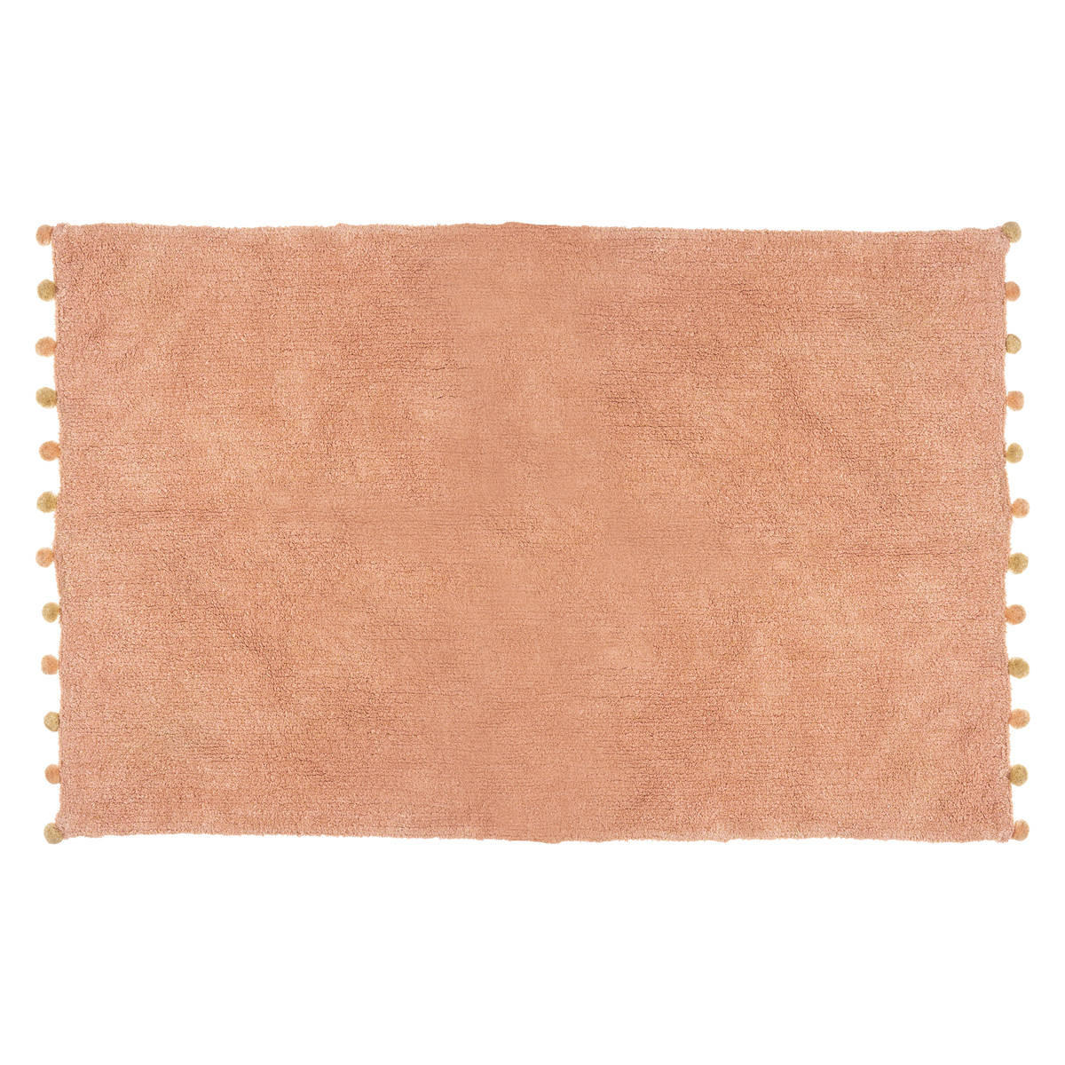 KINDERTEPPICH 100/150 cm mit Pompons - Rosa, Naturmaterialien (100/150cm) - Atmosphera for kids