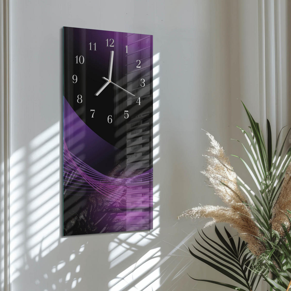 WANDUHR 30x60 cm - Erdbeere - Multicolor, Glas (30/60/0.4cm) - TULUP