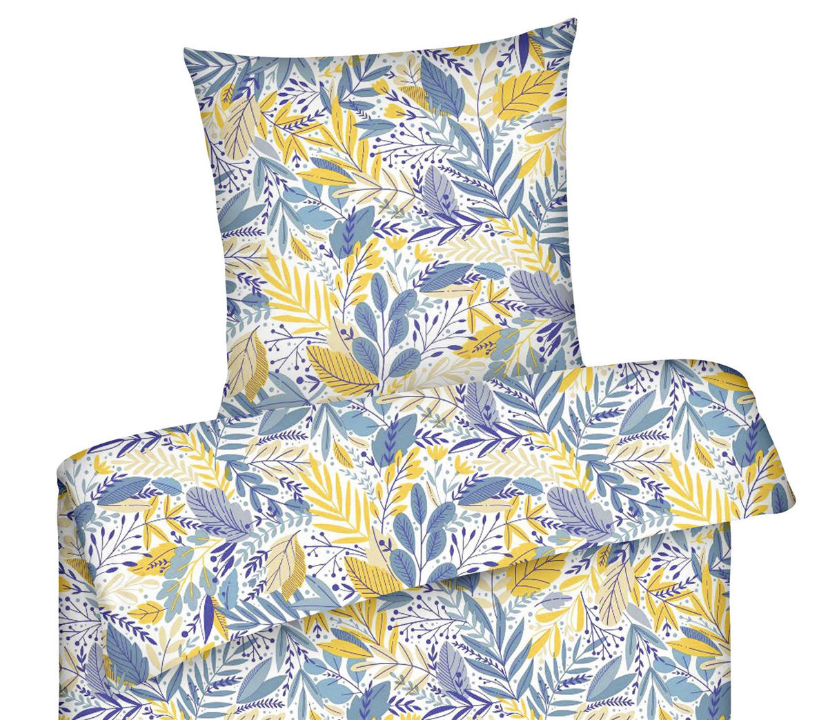 BETTWÄSCHE 135x200 Renforce Bettbezug geblümt Baumwolle Bunte Blumen Blau - Blau, Textil (135/200cm) - Carpe Sonno
