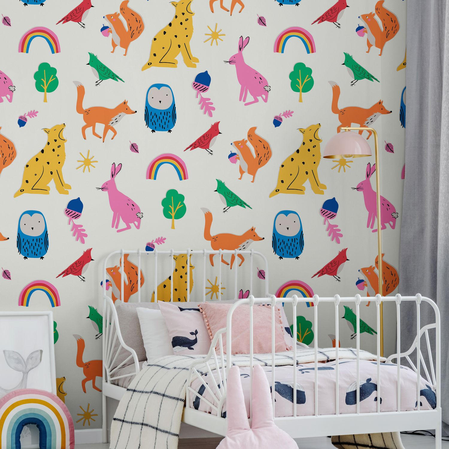 VLIESTAPETE - Tierfreunde Regenbogenn - Multicolor, Papier/Kunststoff (52/1000cm) - Joules