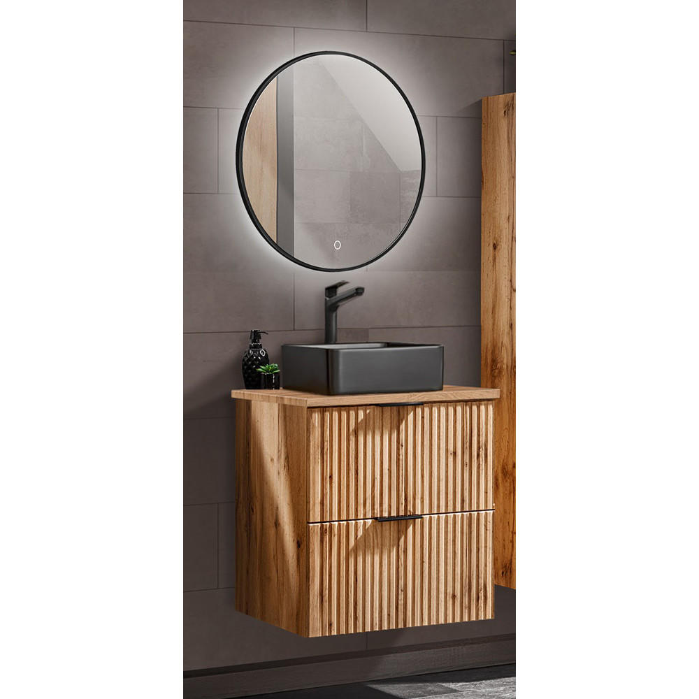 BADMÖBEL-SET 2-TLG. Adelaide-56 - Braun, Holzwerkstoff (61/200/47cm) - Lomado