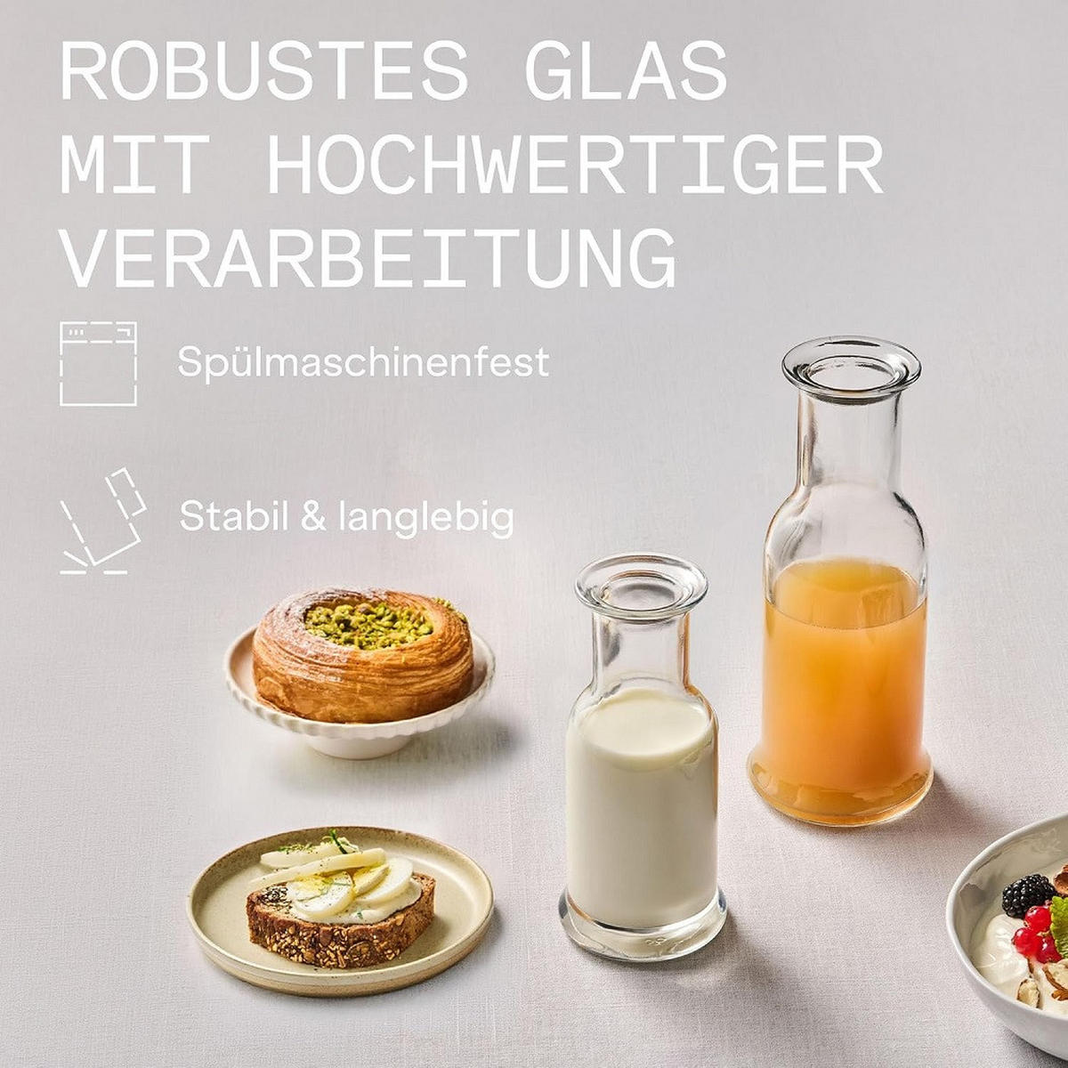 KARAFFE Purity 0,75 Liter 6er Set - Transparent, Glas (0.75L) - Stölzle