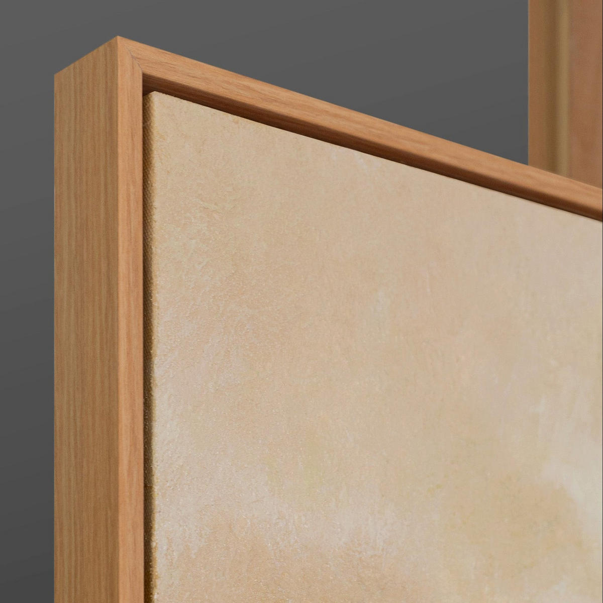 GEMÄLDE Warmer Horizont Schattenfugenrahmen Eichefarben 70x50 cm - Eichefarben, Holz (70/50cm) - YS-art gallery
