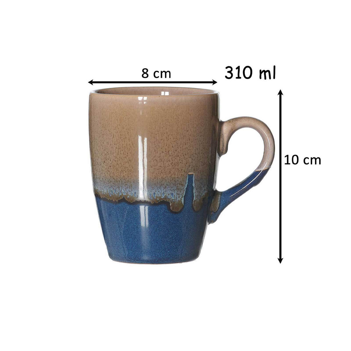 HENKELBECHER Matos braun 310 ml 6er Set - Braun, Keramik (0.31L) - Ritzenhoff Breker