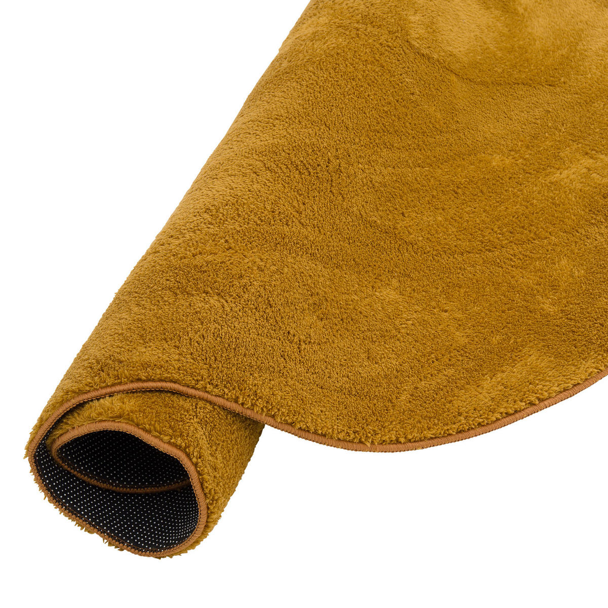 FELLTEPPICH SUPER SOFT PEARL RUND - Currygelb, Textil (120/120cm) - Pergamon