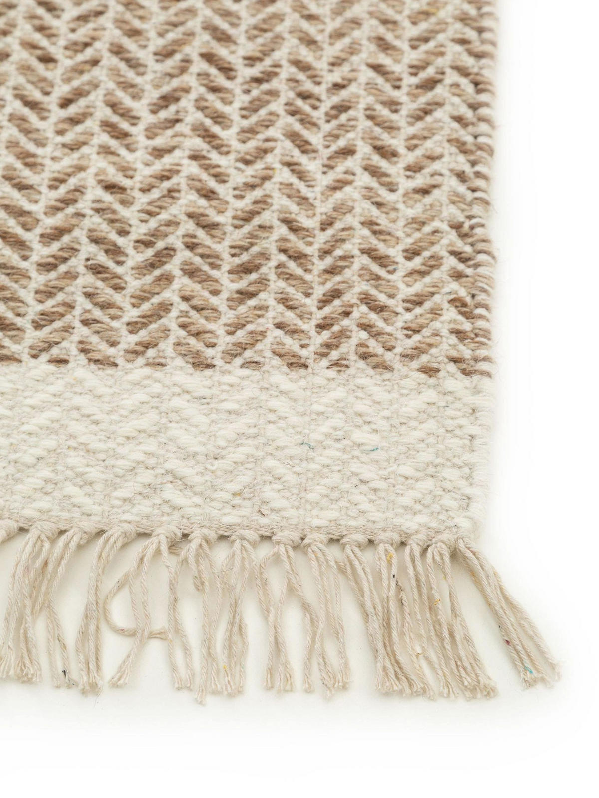 WOLLTEPPICH-LÄUFER Kim Beige 70x200 cm - Beige, Textil (70/1cm) - KUNSTLOFT