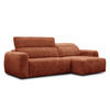 ECKSOFA NERO 4-Sitzer, orange - Schwarz/Orange, Holz/Textil (272/81/159cm) - Courtois Laville