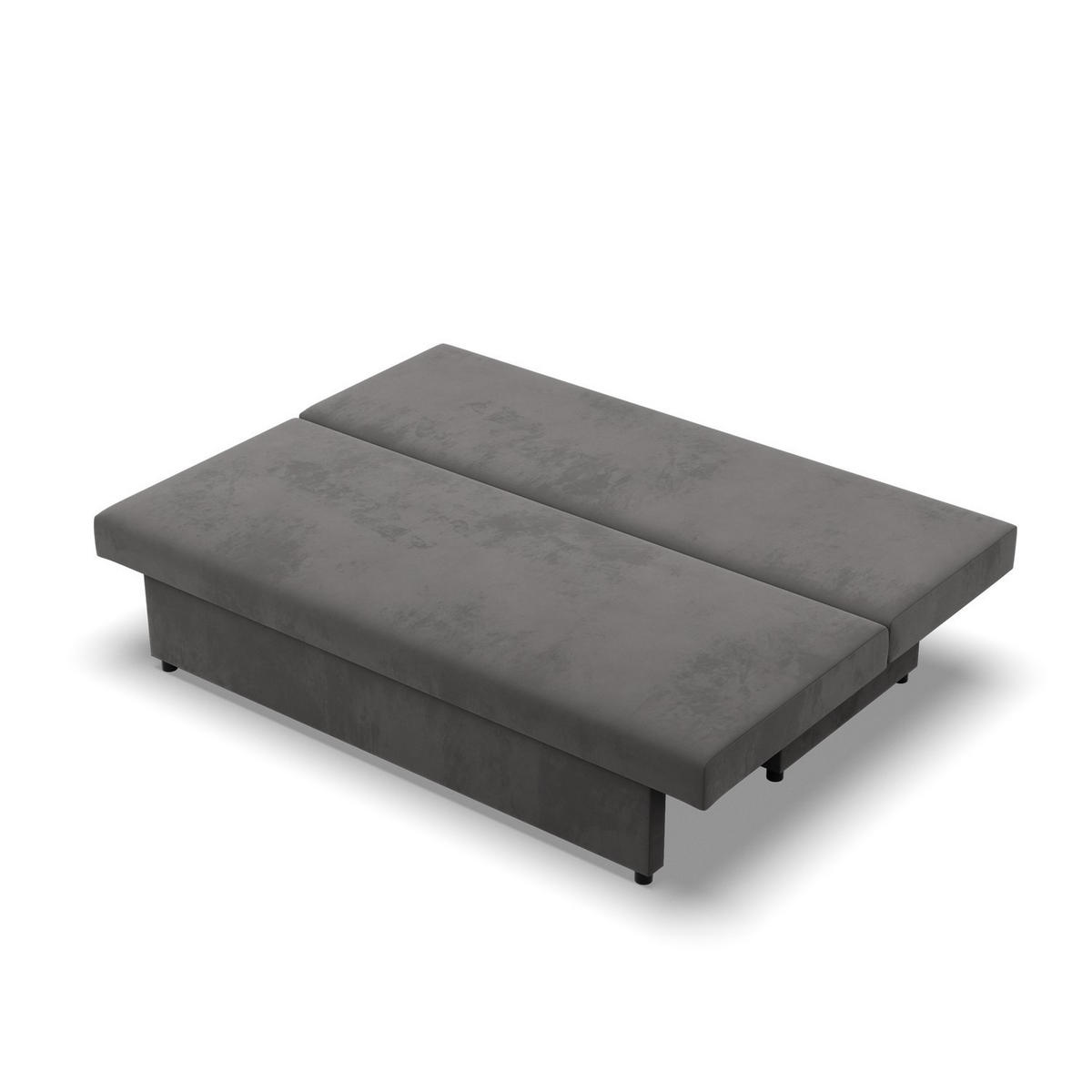 SOFA 3-SITZER MIT SCHLAFFUNKTION NOLA Grau - Grau, Textil (86/85/191cm) - Mebligo