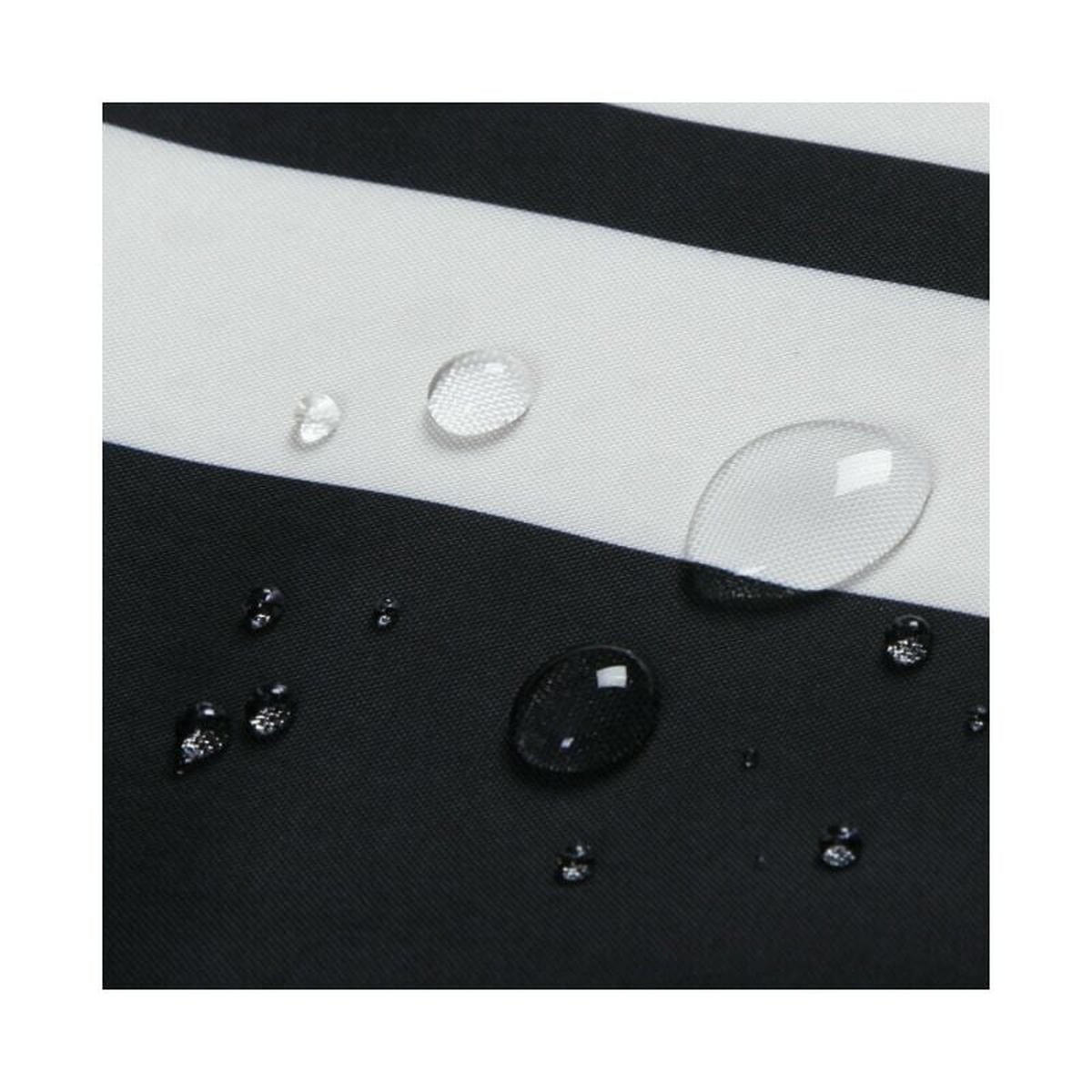 DUSCHVORHANG Schwarz und Weiß Polyester schnelltrocknend wasserdicht maschinenwaschbar mit Haken - Multicolor, Textil (200/180cm) - MCBOSON