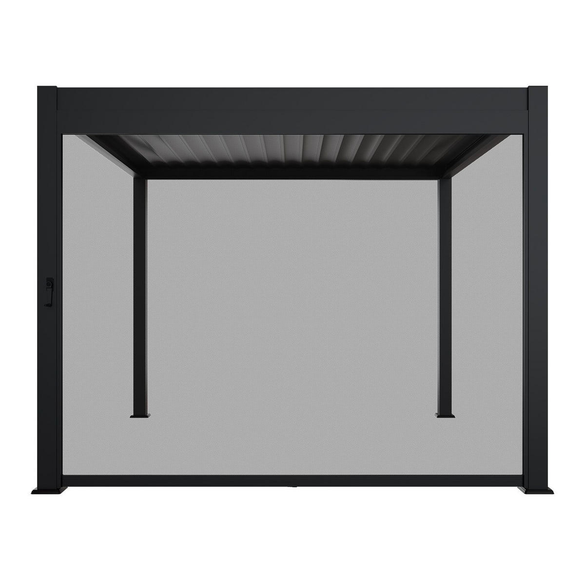 SEITENWAND für Lamellendach Tahiti 3 x 2,4 m anthrazit - Anthrazit, Metall (300/240/700cm) - Juskys