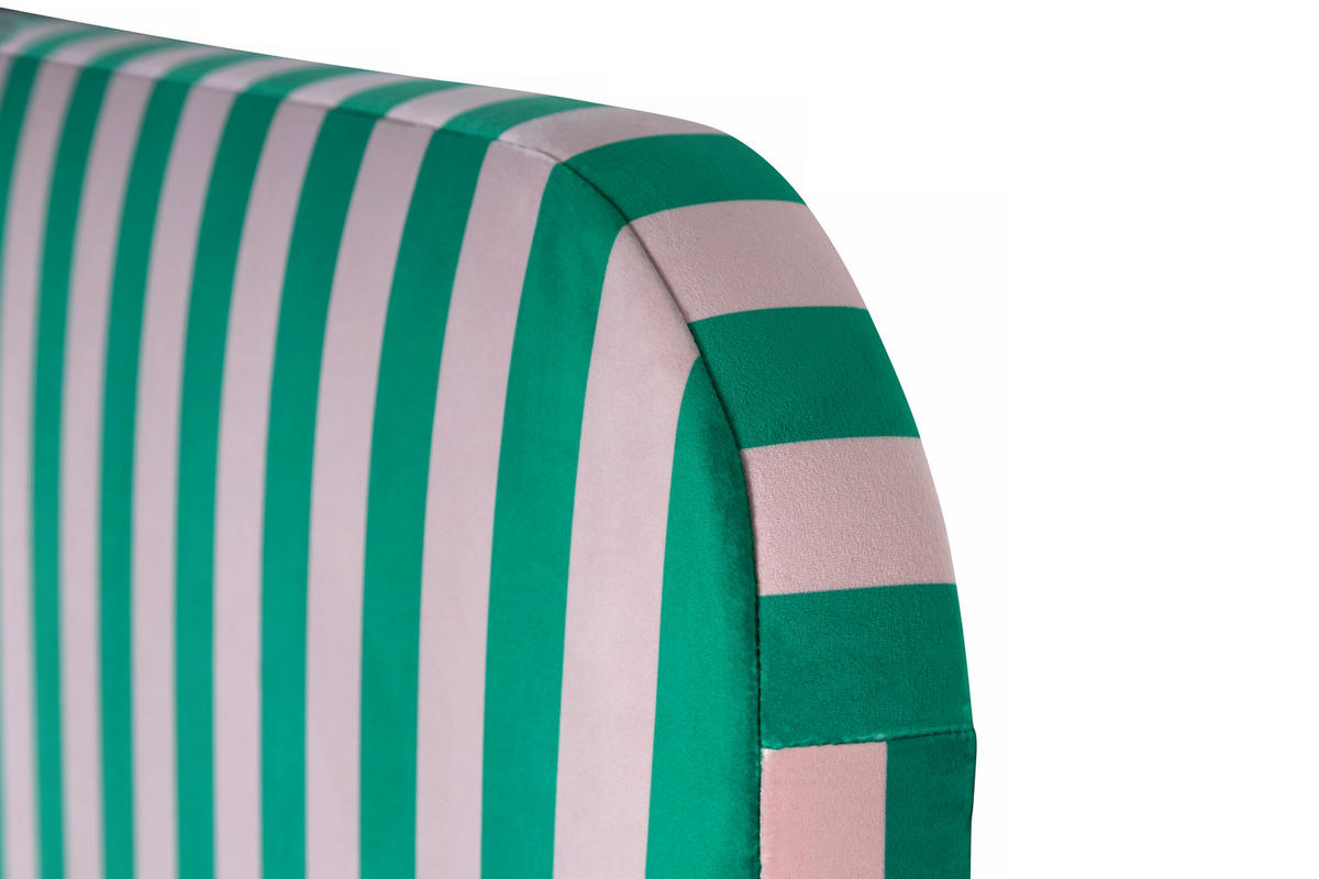 KOPFTEIL aus Samt, grün/rosa 160x97cm EDDIE - Grün, Textil (160/97/8cm) - RNT By Really Nice Things