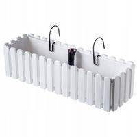 BALKONKASTEN mit Griffen und Bewässerungssystem, 60 cm, Weiß - Weiß, Kunststoff (18/58cm) - KADAX