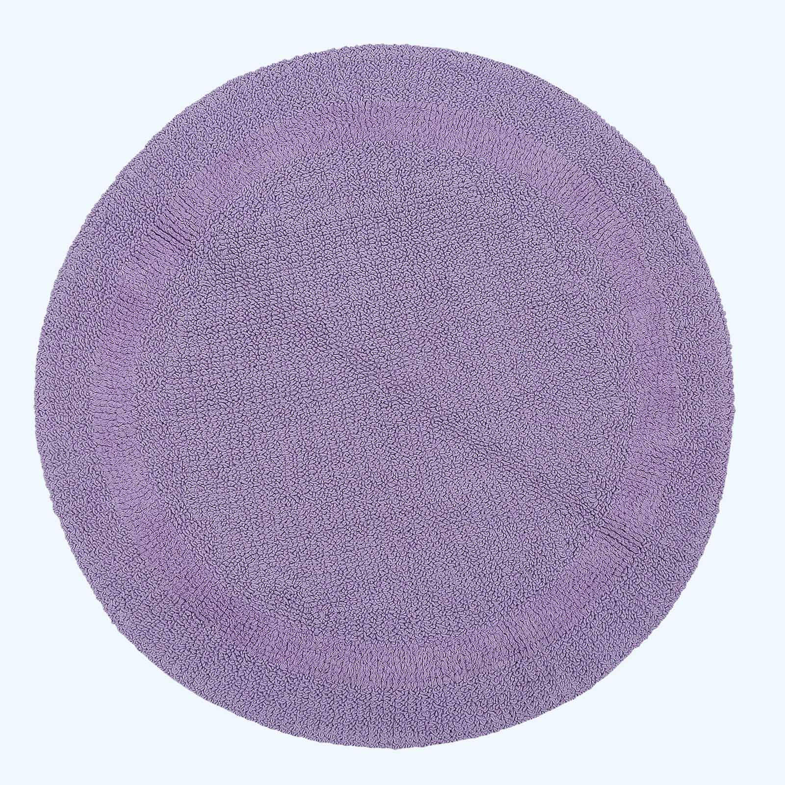 BADEMATTE 80 cm rund, 100% Baumwolle, wendbar - Flieder, Textil (80/80cm) - Homescapes